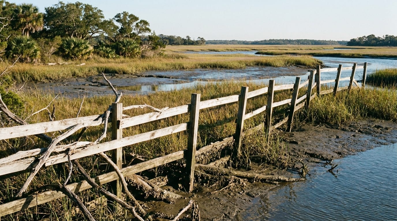 Coastal Fence Materials After Five Years of Salt Air Exposure — Low Country Custom Outdoors