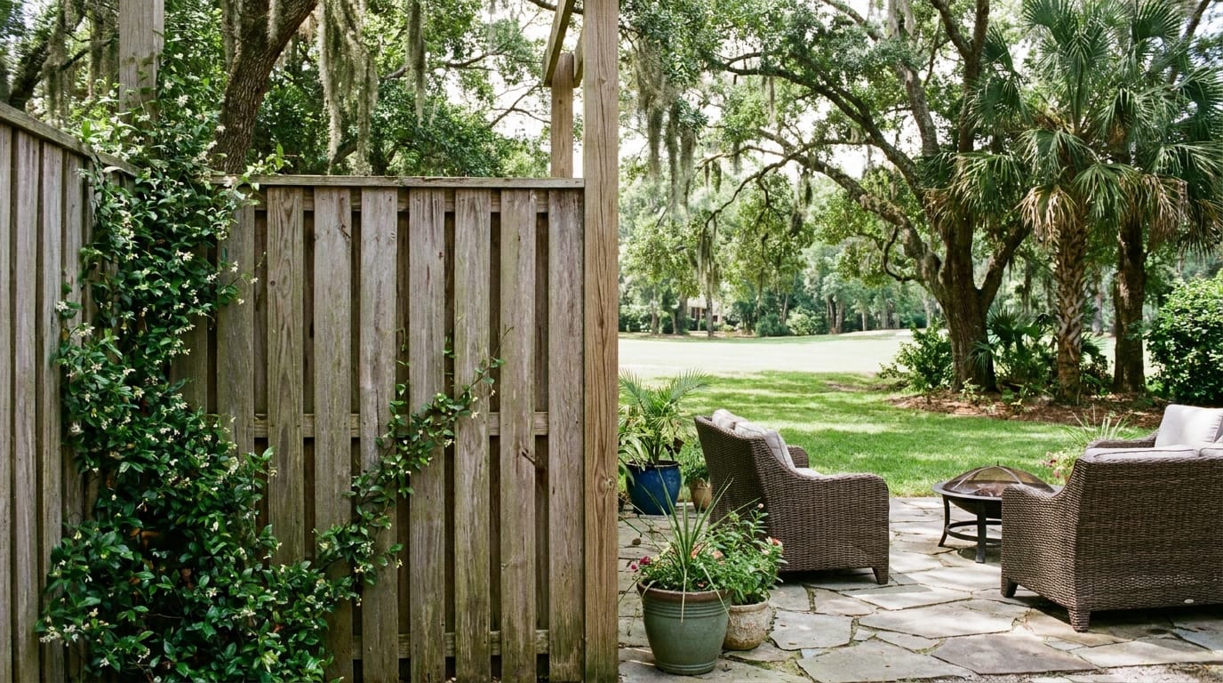 Targeted Privacy Fence Placement for Lowcountry Lots — Low Country Custom Outdoors