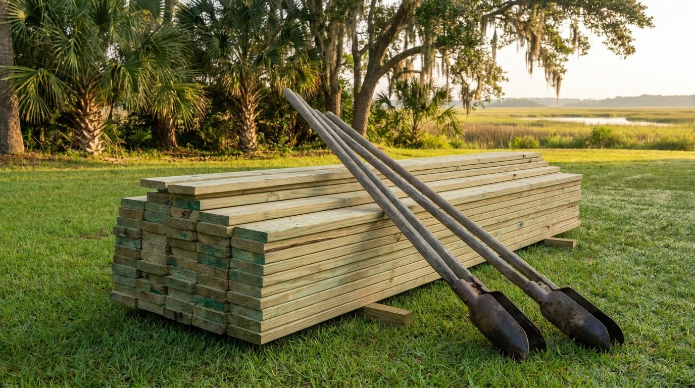 Timeline for a Residential Fence Installation Day — Low Country Custom Outdoors